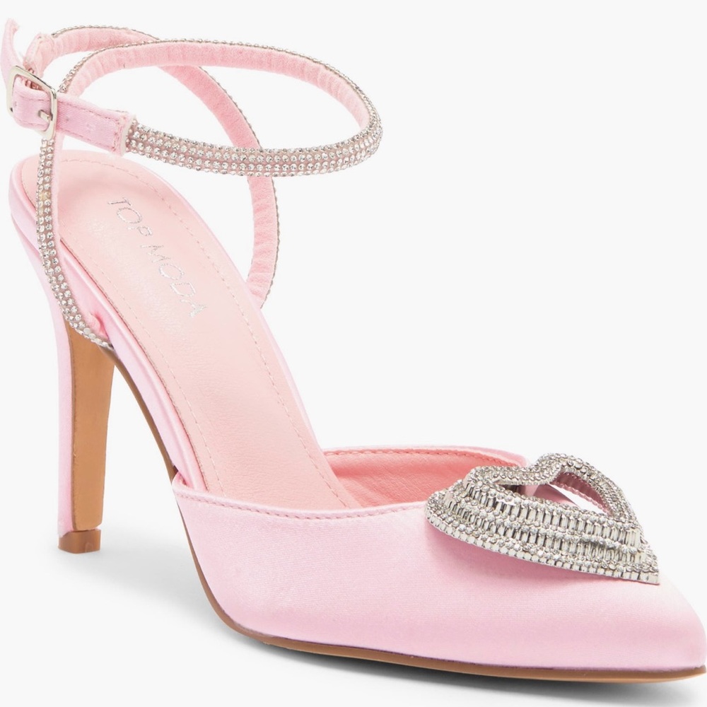 NWT Pink satin Top Moda 3 1/3 inch heels